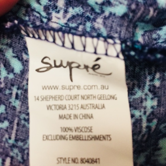 NWT Supre blue patterned shorts with pockets - Picture 7 of 7